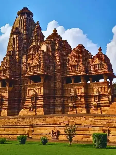 Carved temple stonework in the Bundelkhand country.