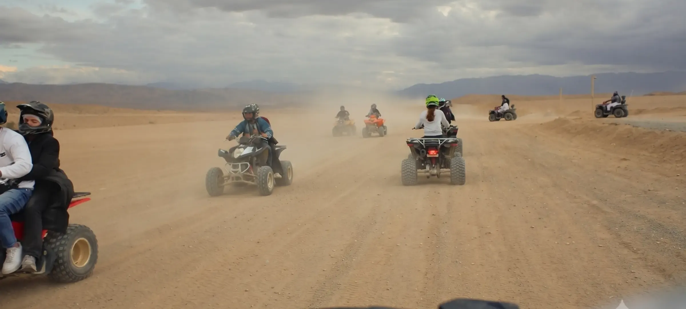 Open desert country of the kind a residential camp is pitched in.