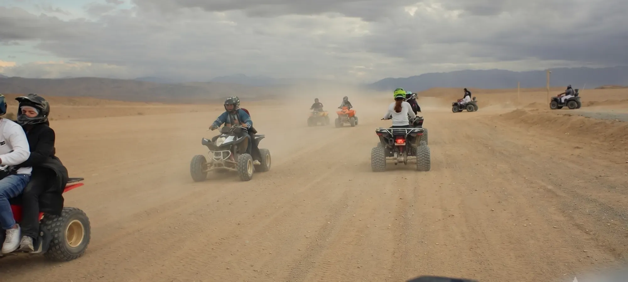 A track running out across open country.